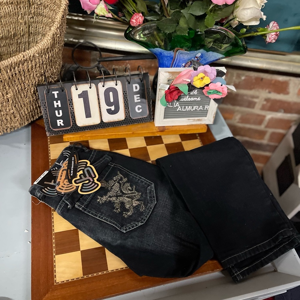 Kanji Faded Black Denim jeans
